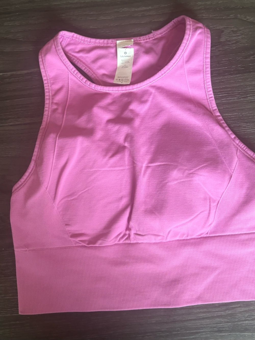 lululemon Bright Pink Scoop Neck Sports Top